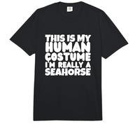 Este es mi Disfraz Humano, Soy Realmente un Caballito de mar Comfort Colors Adult Heavyweight T-Shirt