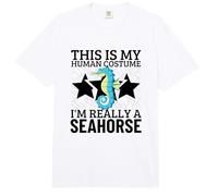 Este es mi Disfraz Humano, Soy Realmente un Caballito de mar Comfort Colors Adult Heavyweight T-Shirt