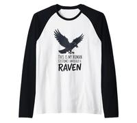 Este es mi Disfraz Humano, Soy Realmente un Cuervo Camiseta Manga Raglan
