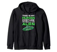 Este es mi Disfraz Humano, Soy Realmente un Extraterrestre Divertido OVNI Sudadera con Capucha