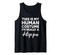Este es mi Disfraz Humano, Soy Realmente un hipopótamo Camiseta sin Mangas