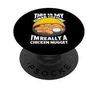 Este es mi disfraz humano, soy realmente un lindo nugget de pollo PopSockets PopGrip Adhesivo
