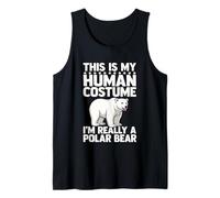 Este es mi Disfraz Humano, Soy Realmente un Oso Polar Camiseta sin Mangas
