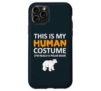 Este es mi disfraz humano, soy realmente un oso polar para Halloween Carcasa para iPhone 11 Pro
