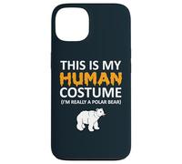 Este es mi disfraz humano, soy realmente un oso polar para Halloween Carcasa para iPhone 13