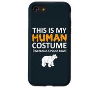Este es mi disfraz humano, soy realmente un oso polar para Halloween Carcasa para iPhone SE (2020) / 7 / 8