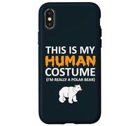 Este es mi disfraz humano, soy realmente un oso polar para Halloween Carcasa para iPhone X/XS
