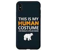 Este es mi disfraz humano, soy realmente un oso polar para Halloween Carcasa para iPhone XS Max