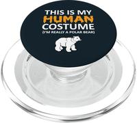 Este es mi disfraz humano, soy realmente un oso polar para Halloween PopSockets PopGrip para MagSafe