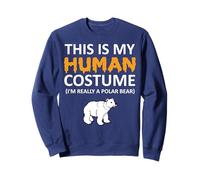 Este es mi disfraz humano, soy realmente un oso polar para Halloween Sudadera
