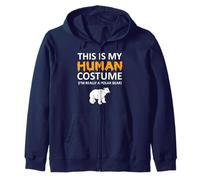 Este es mi disfraz humano, soy realmente un oso polar para Halloween Sudadera con Capucha