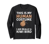 Este es mi Disfraz Humano, Soy Realmente un pájaro Kiwi Divertido Manga Larga