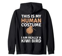 Este es mi Disfraz Humano, Soy Realmente un pájaro Kiwi Divertido Sudadera con Capucha
