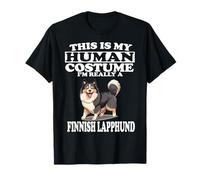 Este es mi disfraz humano, soy realmente un perro lapphund finlandés Camiseta