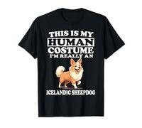 Este es mi disfraz humano, soy realmente un perro pastor islandés Camiseta
