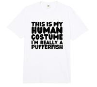 Este es mi Disfraz Humano, Soy Realmente un pez Globo Comfort Colors Adult Heavyweight T-Shirt