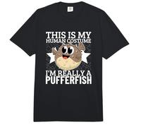 Este es mi Disfraz Humano, Soy Realmente un pez Globo Comfort Colors Adult Heavyweight T-Shirt