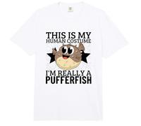 Este es mi Disfraz Humano, Soy Realmente un pez Globo Comfort Colors Adult Heavyweight T-Shirt
