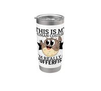 Este es mi disfraz humano, soy realmente un pez globo Vaso térmico de acero inoxidable de doble pared