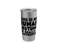Este es mi disfraz humano, soy realmente un pez globo Vaso térmico de acero inoxidable de doble pared