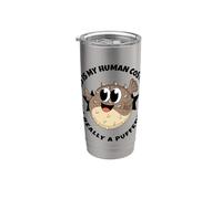 Este es mi disfraz humano, soy realmente un pez globo Vaso térmico de acero inoxidable de doble pared