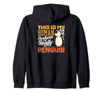 Este es mi Disfraz Humano, Soy Realmente un pingüino Sudadera con Capucha