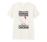 Este es mi Disfraz Humano, Soy Realmente un Pollo Camiseta Premium