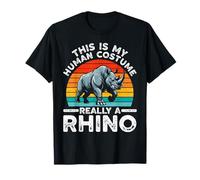 Este es mi disfraz humano, soy realmente un rinoceronte retro rinoceronte Camiseta