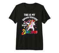 Este es mi Disfraz Humano, Soy Realmente un Unicornio, Lindo Toque Camiseta Premium