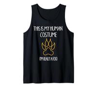 Este es mi disfraz humano, soy realmente un zorro para Halloween Camiseta sin Mangas