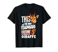 Este es mi Disfraz Humano, Soy Realmente una Jirafa para Halloween Camiseta