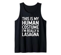 Este es mi Disfraz Humano Soy Realmente una lasaña Camiseta sin Mangas