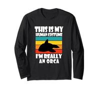 Este es mi Disfraz Humano, Soy Realmente una Orca, Divertido papá de Orca Manga Larga