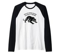 Este es mi Disfraz Humano, Soy Realmente una Pantera Camiseta Manga Raglan