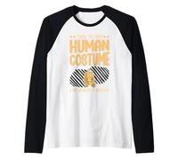 Este es mi Disfraz Humano, Soy Realmente una Papa, Divertido Halloween Camiseta Manga Raglan