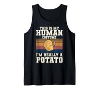 Este es mi Disfraz Humano, Soy Realmente una Papa, Divertido Halloween Camiseta sin Mangas