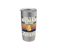 Este es mi disfraz humano, soy realmente una papa, divertido Halloween Vaso térmico de acero inoxidable de doble pared