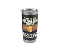 Este es mi disfraz humano, soy realmente una papa, divertido Halloween Vaso térmico de acero inoxidable de doble pared