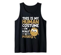 Este es mi Disfraz Humano, Soy Realmente una Patata, Divertido Halloween Camiseta sin Mangas