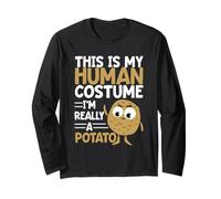 Este es mi Disfraz Humano, Soy Realmente una Patata, Divertido Halloween Manga Larga