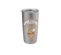 Este es mi disfraz humano, soy realmente una patata, divertido Halloween Vaso térmico de acero inoxidable de doble pared