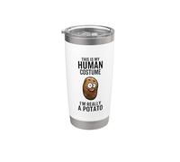 Este es mi disfraz humano, soy realmente una patata, divertido Halloween Vaso térmico de acero inoxidable de doble pared