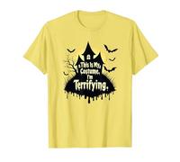 Este es mi Disfraz. Soy Aterrador. Halloween Espeluznante Camiseta, Hombre, Limón, XL