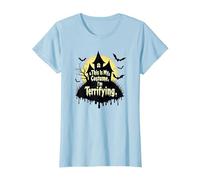 Este es mi Disfraz. Soy Aterrador. Halloween Espeluznante Camiseta, Mujer, Azul Bebé, M