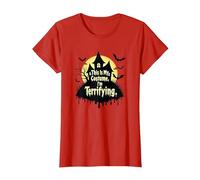 Este es mi Disfraz. Soy Aterrador. Halloween Espeluznante Camiseta, Mujer, Rojo, S