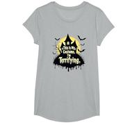 Este es mi Disfraz. Soy Aterrador. Halloween Espeluznante Camiseta, Niñas, Gris Jaspeado, M