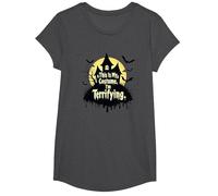 Este es mi Disfraz. Soy Aterrador. Halloween Espeluznante Camiseta, Niñas, Jaspeado Oscuro, S