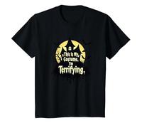 Este es mi Disfraz. Soy Aterrador. Halloween Espeluznante Camiseta, Niños, Negro, 6 años