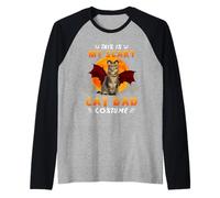 Este es mi Gato Aterrador Papá Disfraz de Halloween Maine Coon Cat Camiseta Manga Raglan
