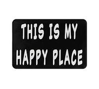 Este Es Mi Lugar Feliz Alfombra Exterior Resistente Felpudos Lavable Alfombra Baño para Bañera Interior Ducha 40X60Cm